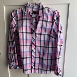 Talbots classic front button long sleeve cotton shirt